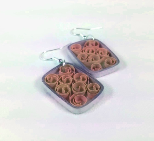 Quilled Rectangle Earrings Butterum Filigree